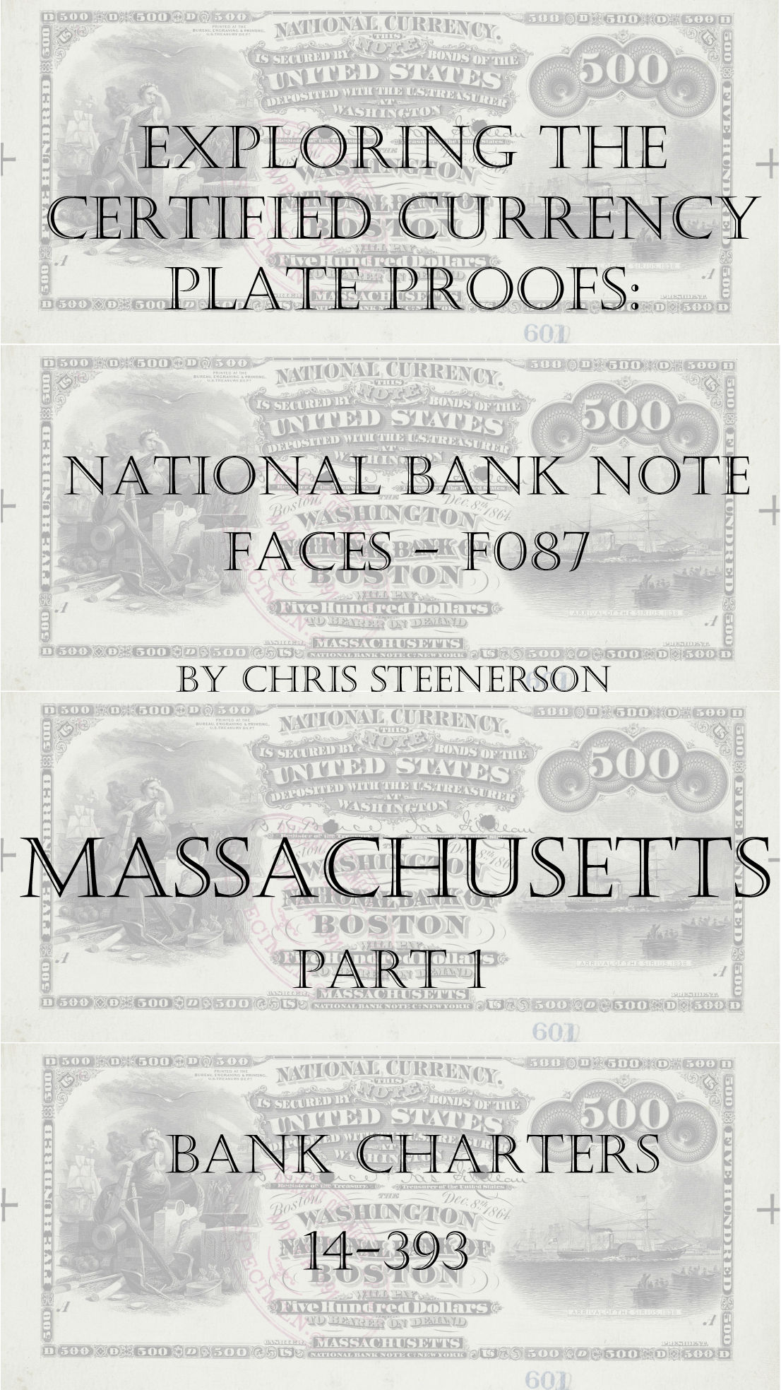 Massachusetts National Bank Note Currency Proofs